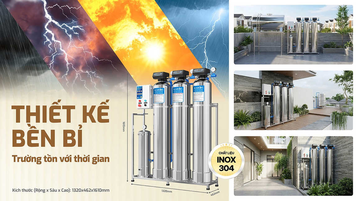 Máy lọc nước tổng đầu nguồn Karofi KTF - 333